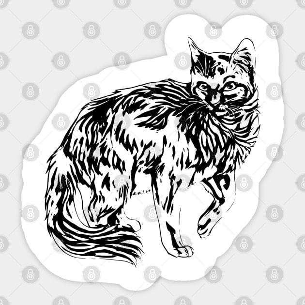 Cat Sticker by Nimmersatt